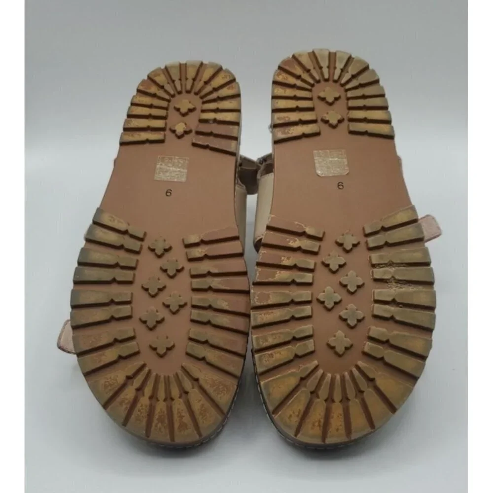 Madewell The Leilah Sandals Platform Chunky Dried Flax Color Womens Size 9